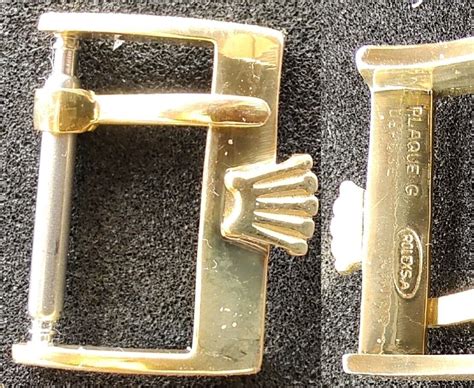 Original Vintage Tudor Buckle Fibbia 16mm inner Yellow Gold